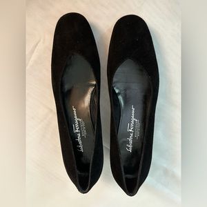 Salvatore Ferragamo Black Suede Pump